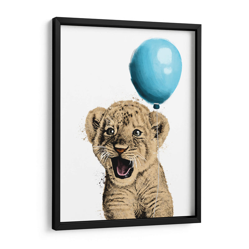 Baby Lion Balloon - Hue Art | Cuadro decorativo de Canvas Lab