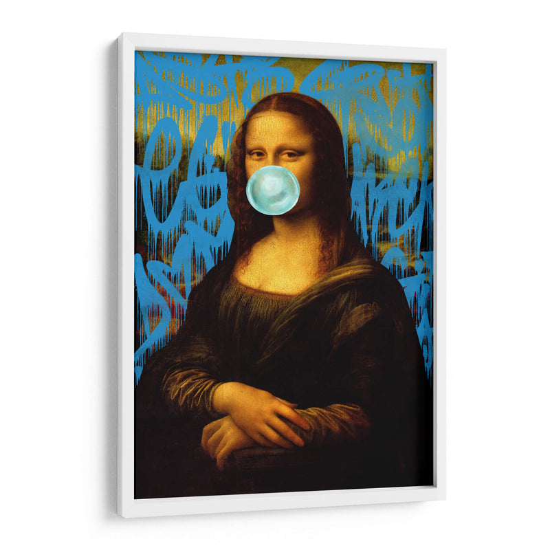 Mona Lisa Graffiti Azul - Fake Classics | Cuadro decorativo de Canvas Lab