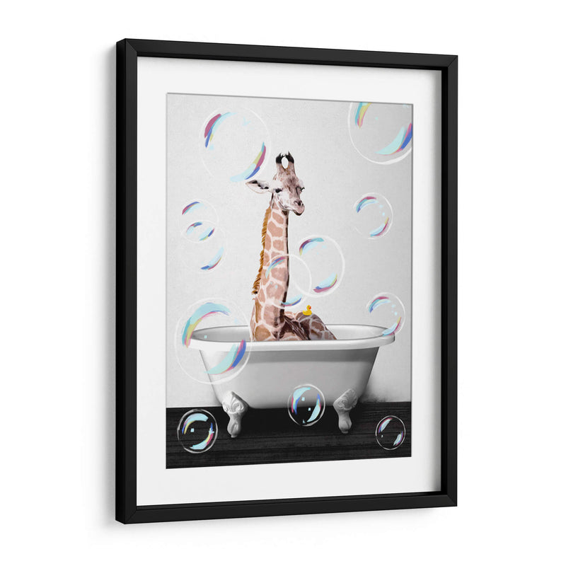Giraffe Bath Color - Animals Daily | Cuadro decorativo de Canvas Lab