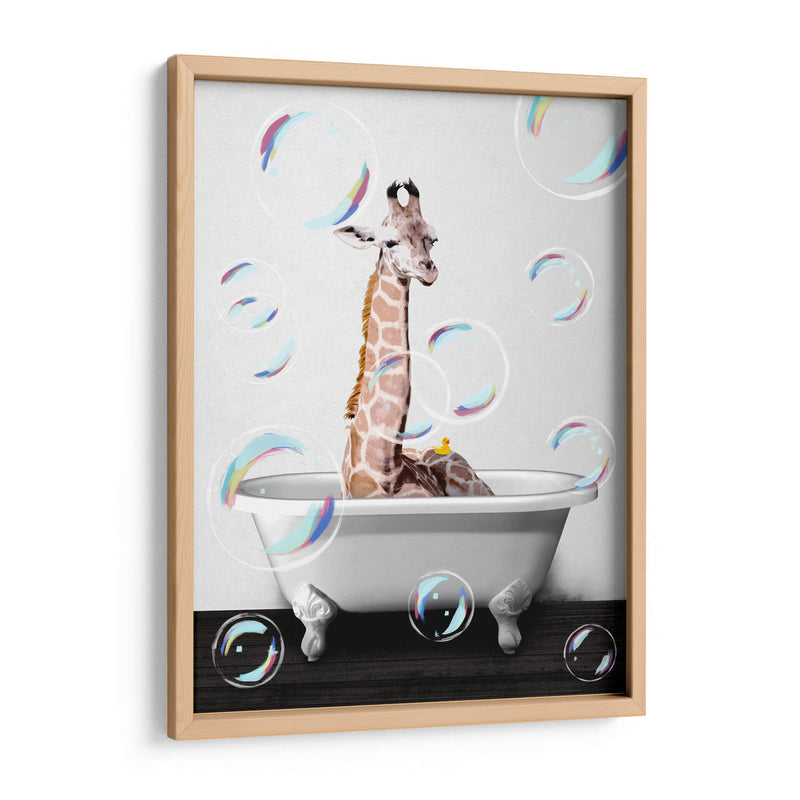 Giraffe Bath Color - Animals Daily | Cuadro decorativo de Canvas Lab