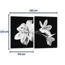 Flores en blanco y negro - Set de 2 - Alemi - Cuadro decorativo | Canvas Lab