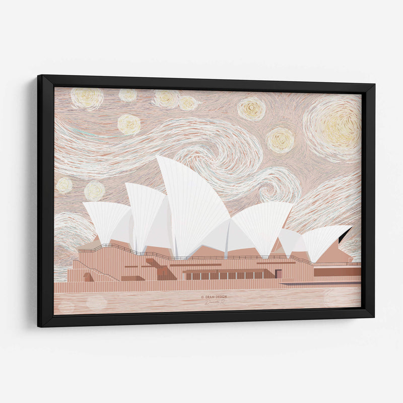Ópera de Sydney en rosa - DRAM | Cuadro decorativo de Canvas Lab