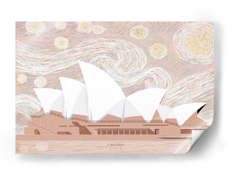 Ópera de Sydney en rosa - DRAM | Cuadro decorativo de Canvas Lab