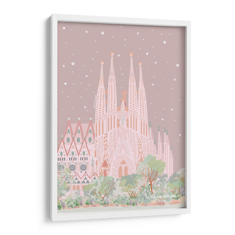 Sagrada Familia en rosa - DRAM | Cuadro decorativo de Canvas Lab