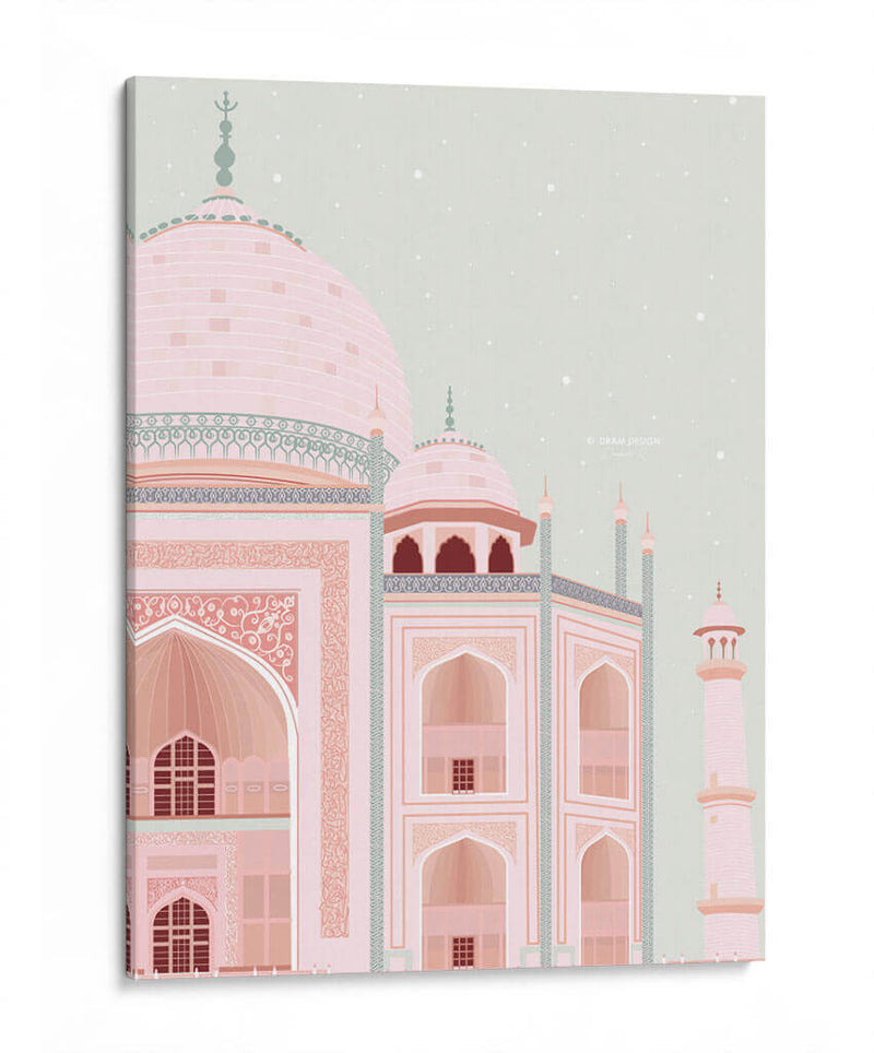 Taj Mahal en verde - DRAM | Cuadro decorativo de Canvas Lab