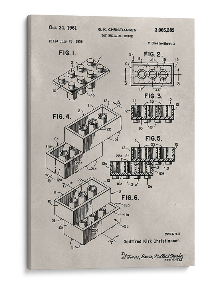 Patente - Lego - Alicia Ludwig | Cuadro decorativo de Canvas Lab