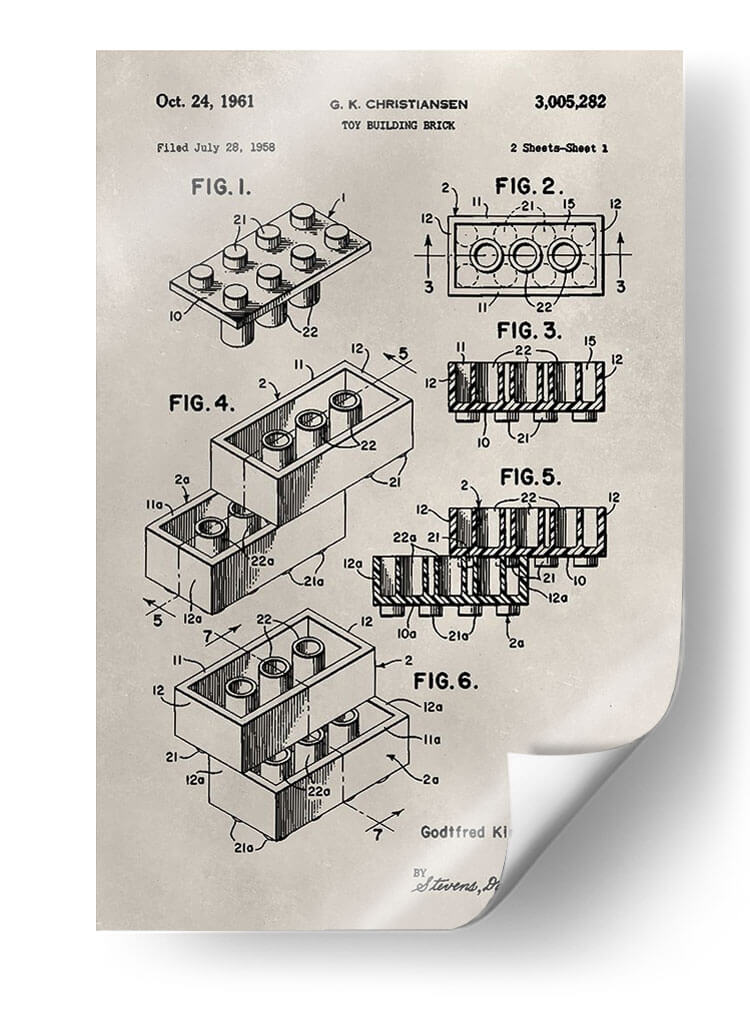 Patente - Lego - Alicia Ludwig | Cuadro decorativo de Canvas Lab
