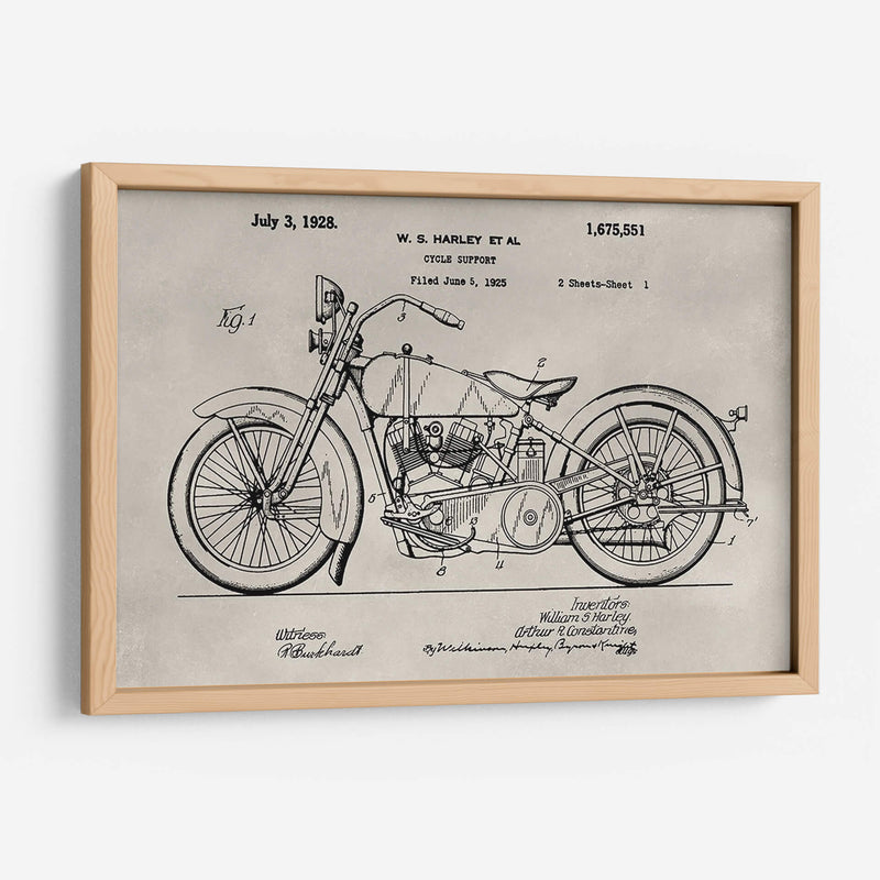 Patente - Motocicleta - Alicia Ludwig | Cuadro decorativo de Canvas Lab
