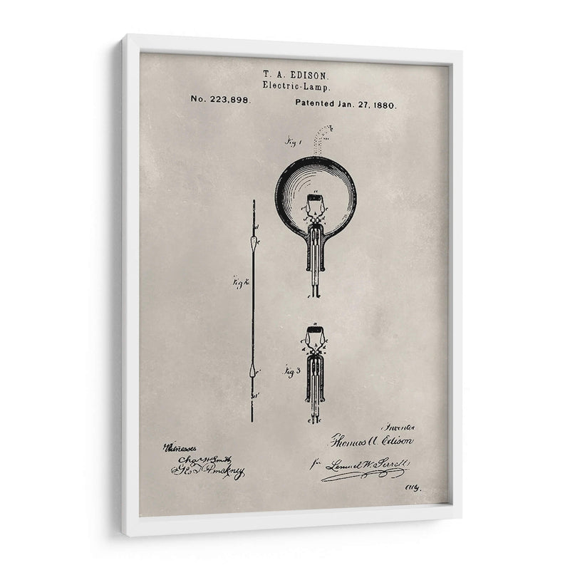 Patente - Bombilla - Alicia Ludwig | Cuadro decorativo de Canvas Lab