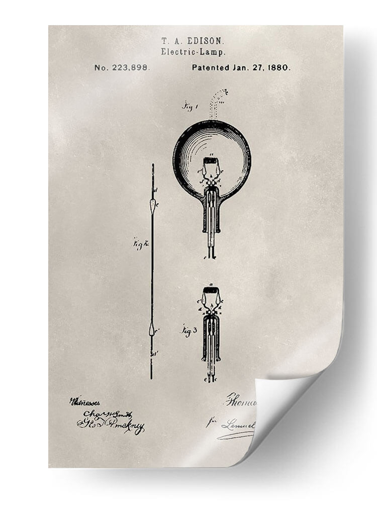 Patente - Bombilla - Alicia Ludwig | Cuadro decorativo de Canvas Lab