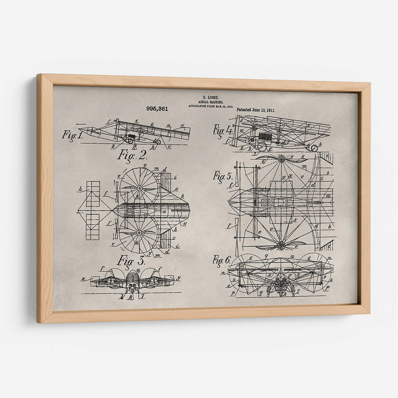 Patente - Máquina Aérea - Alicia Ludwig | Cuadro decorativo de Canvas Lab