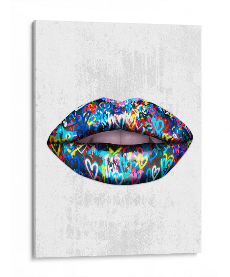 Graffiti Lips - Fake Classics | Cuadro decorativo de Canvas Lab