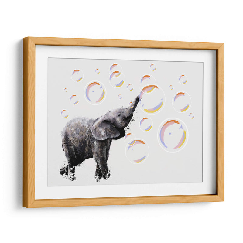 Bebé Elefante y sus Burbujas - Hue Art | Cuadro decorativo de Canvas Lab