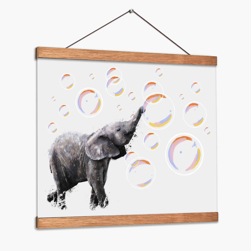 Bebé Elefante y sus Burbujas - Hue Art | Cuadro decorativo de Canvas Lab