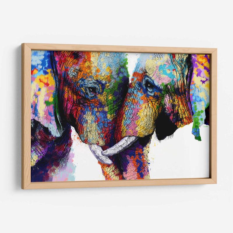 Familia de Elefantes - Hue Art | Cuadro decorativo de Canvas Lab