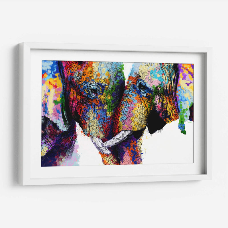 Familia de Elefantes - Hue Art | Cuadro decorativo de Canvas Lab