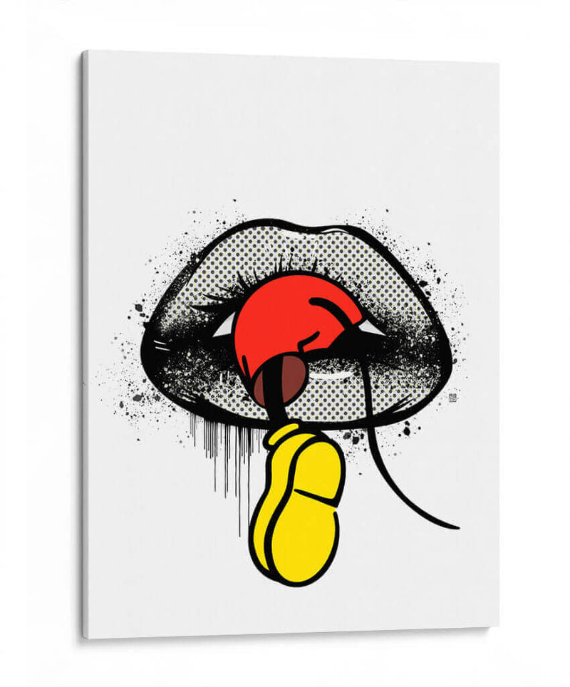 Mouse Trap Lips - Line Art | Cuadro decorativo de Canvas Lab