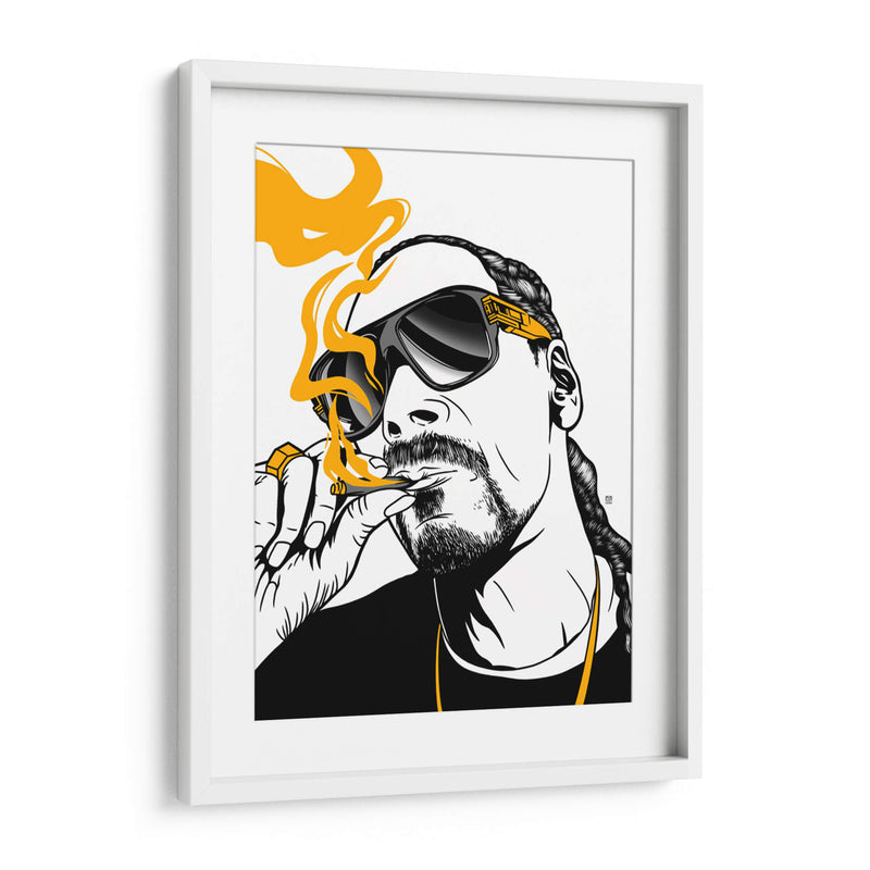 Snoop Golden Smoke - Line Art | Cuadro decorativo de Canvas Lab