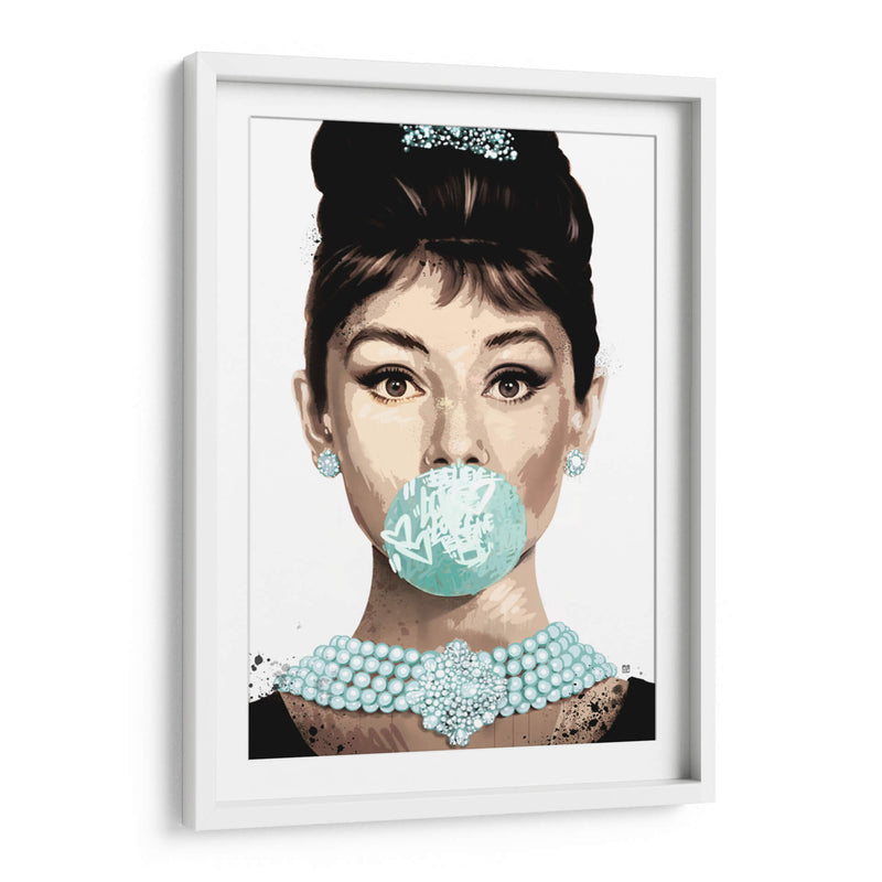 Audrey Hepburn Bubblegum Graffiti - David Aste | Cuadro decorativo de Canvas Lab
