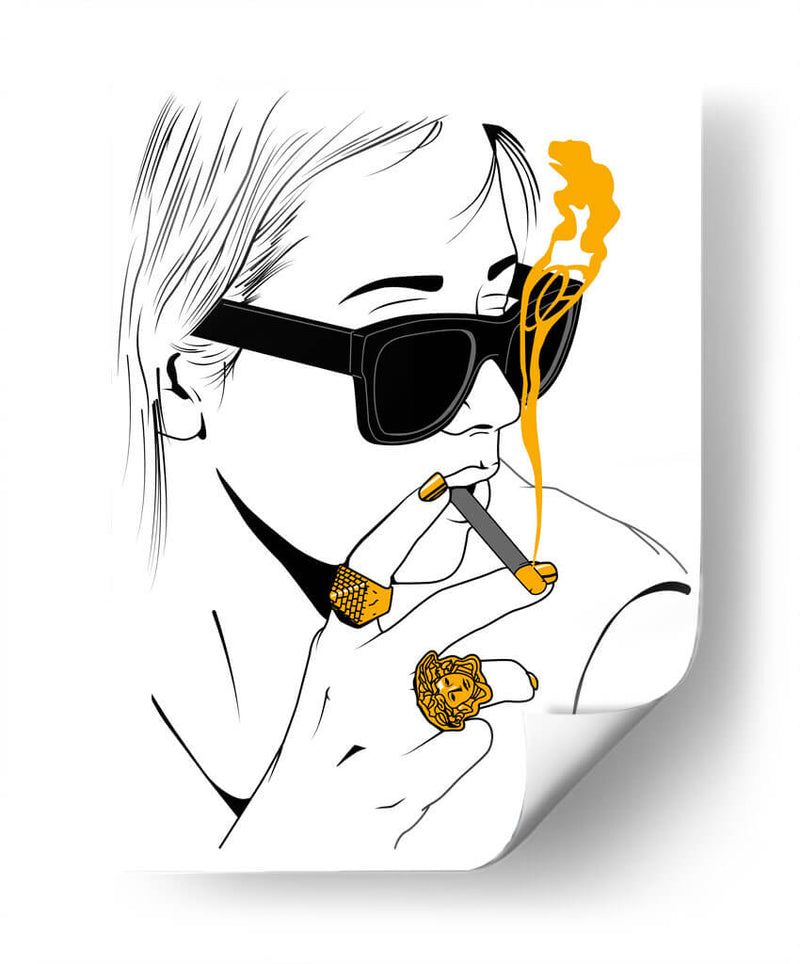 Golden smoke - David Aste | Cuadro decorativo de Canvas Lab