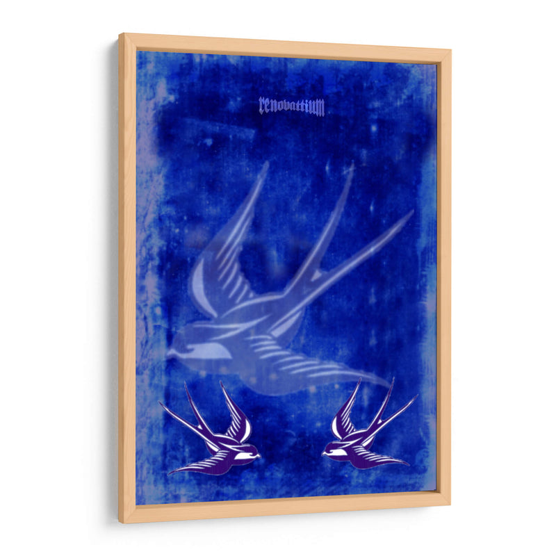 Gorriones azules - Carlos Pixley | Cuadro decorativo de Canvas Lab