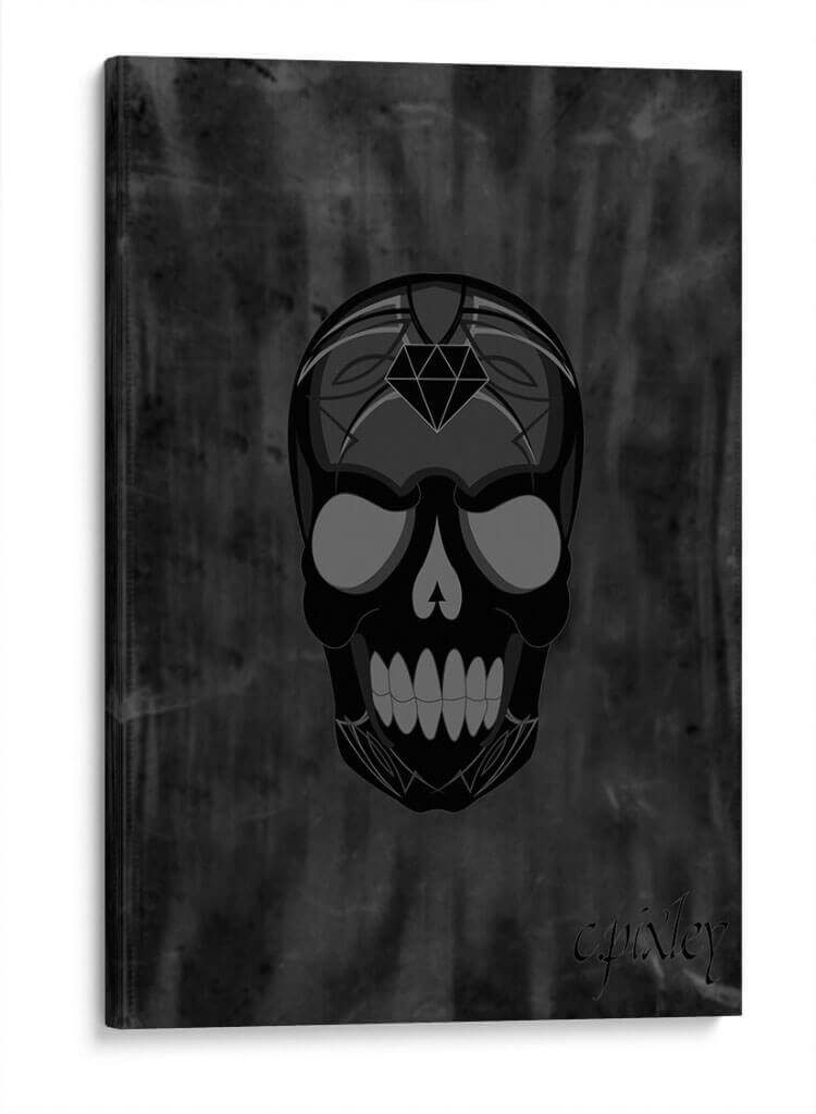 Calavera Negra C.Pixley - Carlos Pixley | Cuadro decorativo de Canvas Lab