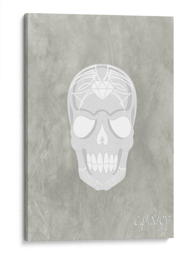 Calavera Blanca C.Pixley - Carlos Pixley | Cuadro decorativo de Canvas Lab