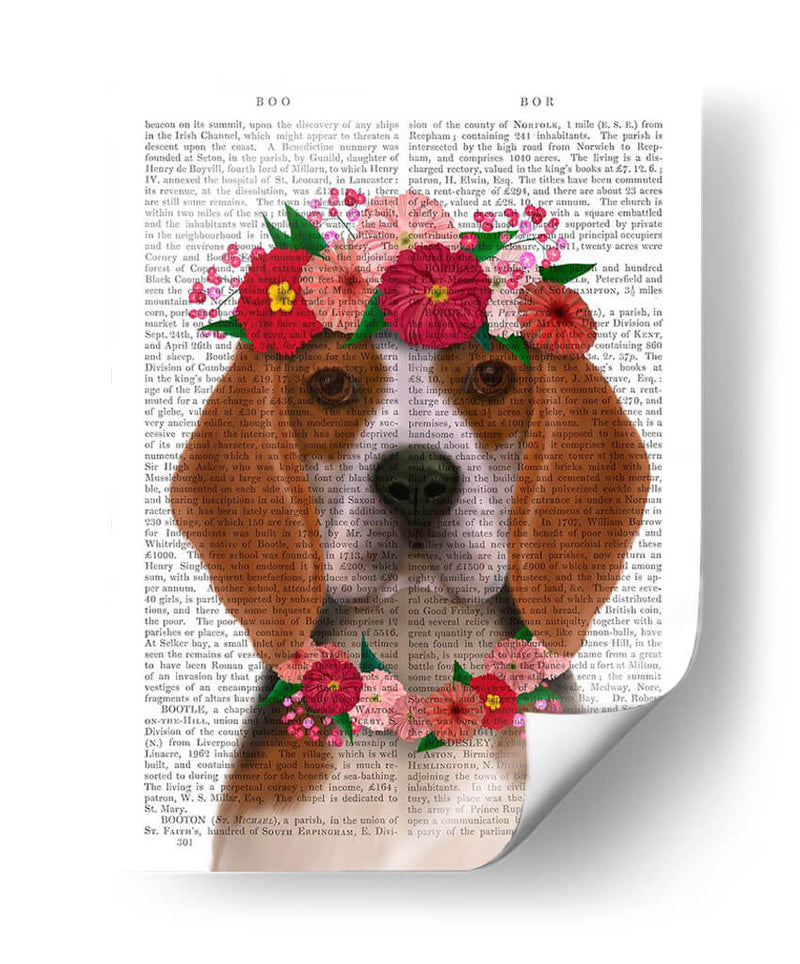 Tocado De Flor De Beagle - Fab Funky | Cuadro decorativo de Canvas Lab