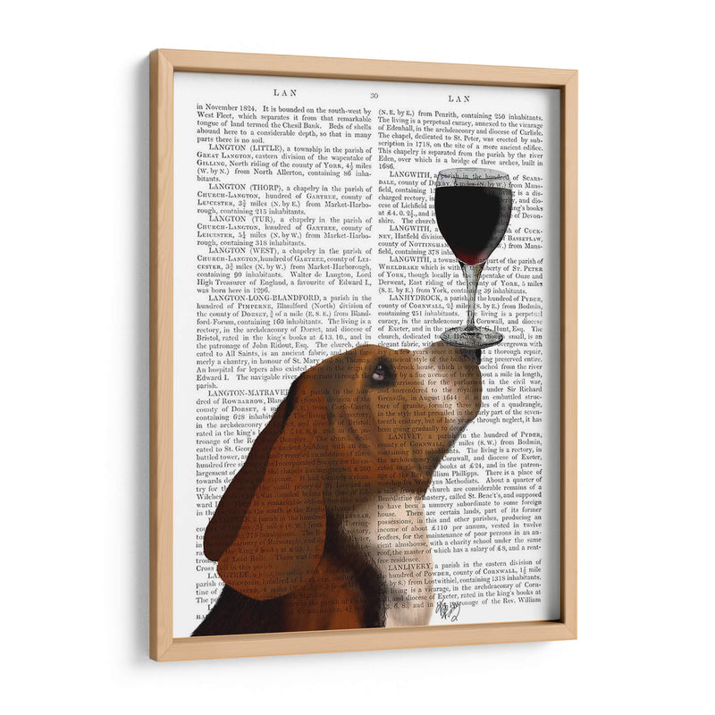 Perro Au Vin, Basset Hound - Fab Funky | Cuadro decorativo de Canvas Lab