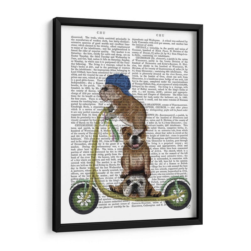 Scooter De Bulldog Inglés - Fab Funky | Cuadro decorativo de Canvas Lab