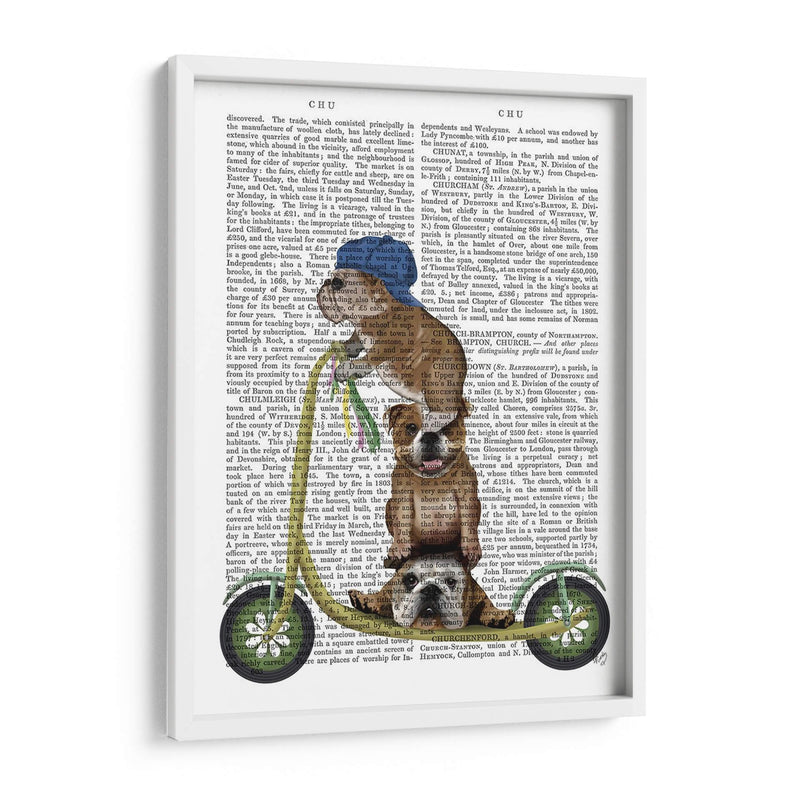 Scooter De Bulldog Inglés - Fab Funky | Cuadro decorativo de Canvas Lab