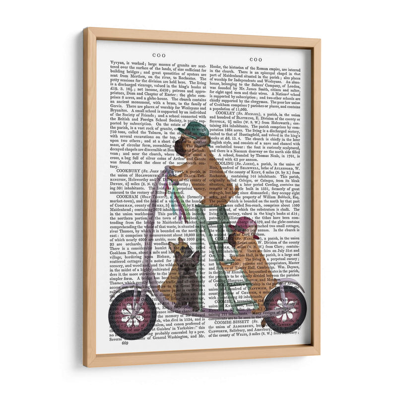 Scooter De Bulldog Francés - Fab Funky | Cuadro decorativo de Canvas Lab