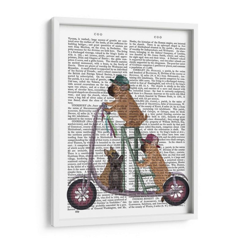 Scooter De Bulldog Francés - Fab Funky | Cuadro decorativo de Canvas Lab