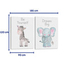 Safari - Cebra y Elefante - Set de 2 - Cuadro decorativo | Canvas Lab
