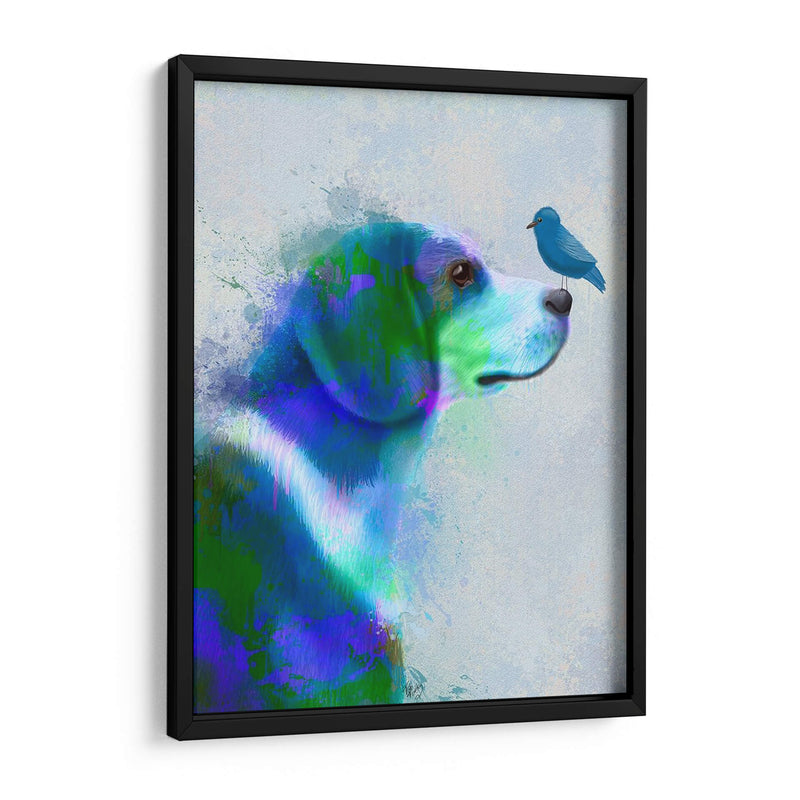 Beagle Blue Splash - Fab Funky | Cuadro decorativo de Canvas Lab