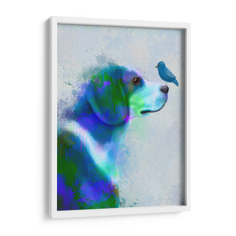 Beagle Blue Splash - Fab Funky | Cuadro decorativo de Canvas Lab