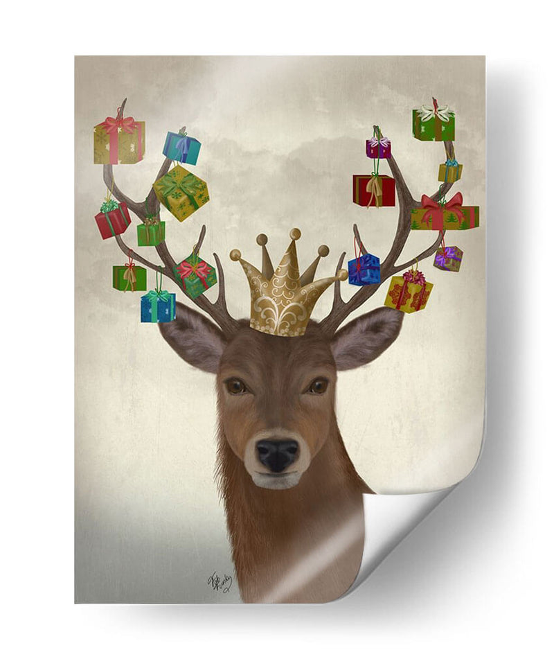Regalo De Navidad Rodamiento De Ciervos - Fab Funky | Cuadro decorativo de Canvas Lab