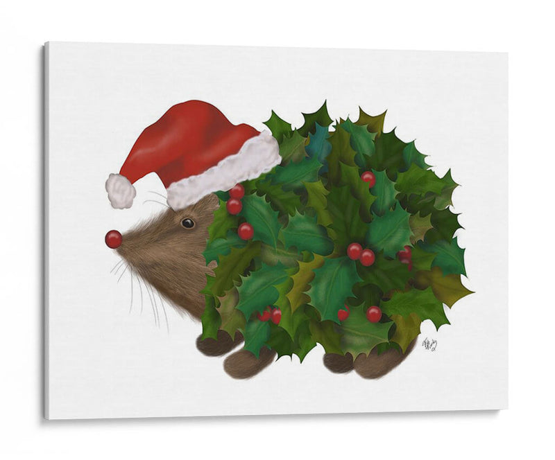 Navidad Holly Hedgehog - Fab Funky | Cuadro decorativo de Canvas Lab