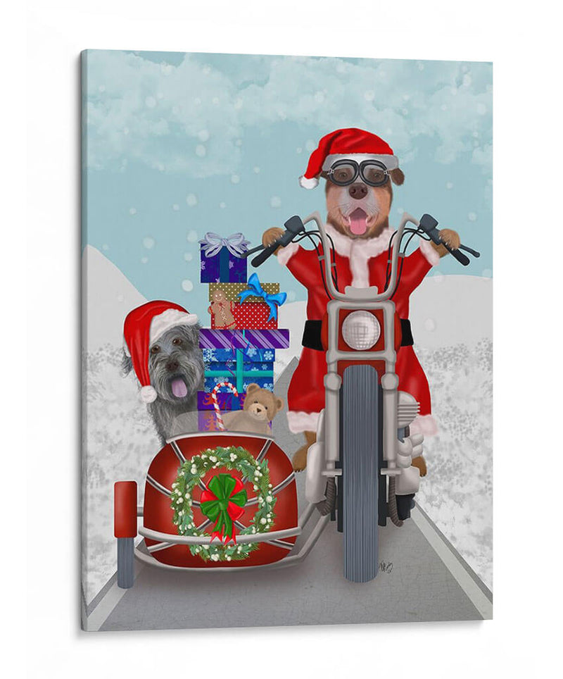 Christmas Mutts Christmas Chopper - Fab Funky | Cuadro decorativo de Canvas Lab