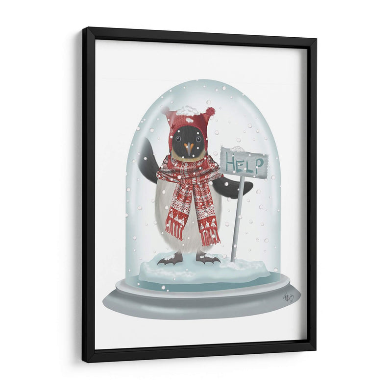 Navidad Pingüino Nieve Globo - Fab Funky | Cuadro decorativo de Canvas Lab