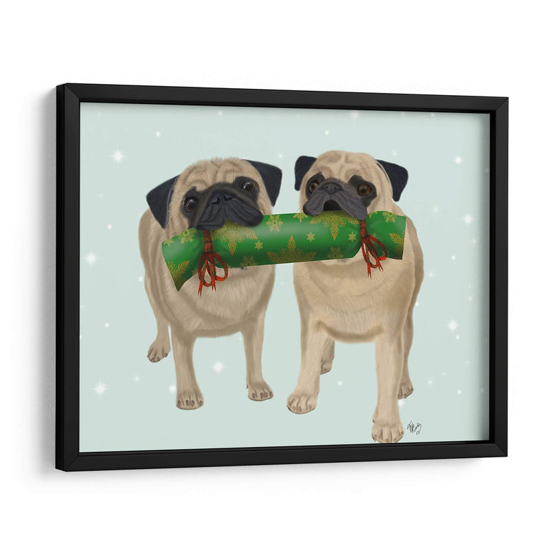Navidad Pug Pair Y Galleta - Fab Funky | Cuadro decorativo de Canvas Lab