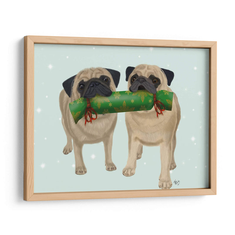 Navidad Pug Pair Y Galleta - Fab Funky | Cuadro decorativo de Canvas Lab