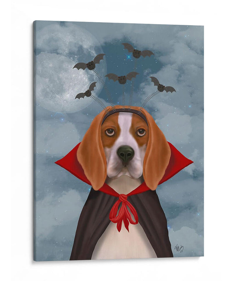 Beagle Y Murciélagos De Halloween - Fab Funky | Cuadro decorativo de Canvas Lab