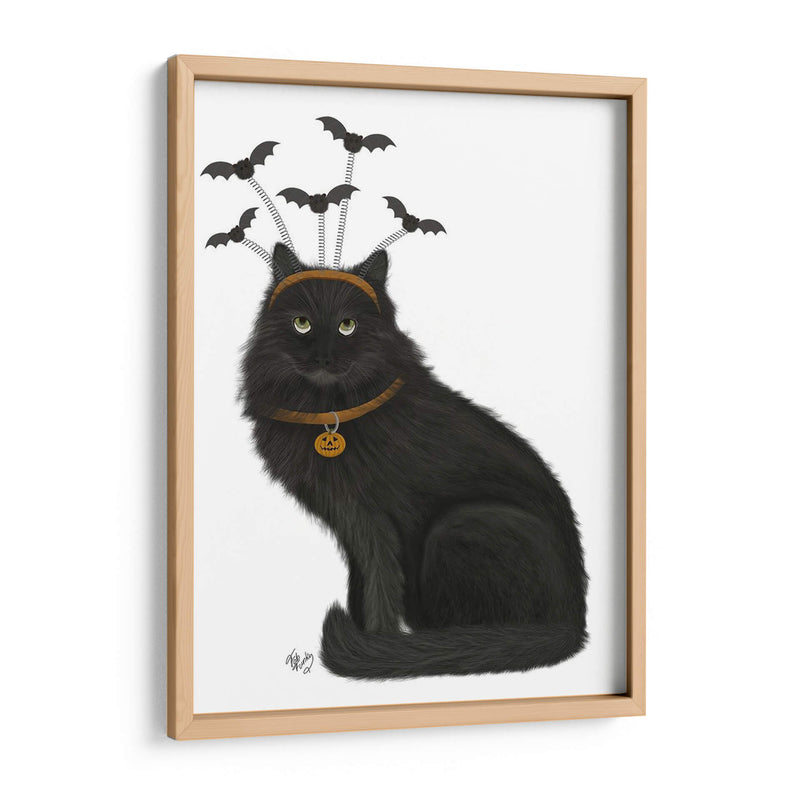 Halloween Gato Negro Y Murciélagos - Fab Funky | Cuadro decorativo de Canvas Lab