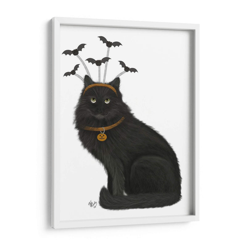 Halloween Gato Negro Y Murciélagos - Fab Funky | Cuadro decorativo de Canvas Lab