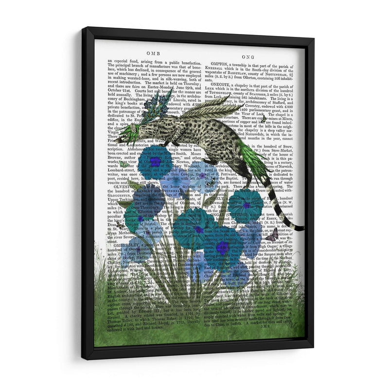 Genet En Flores Azules - Fab Funky | Cuadro decorativo de Canvas Lab