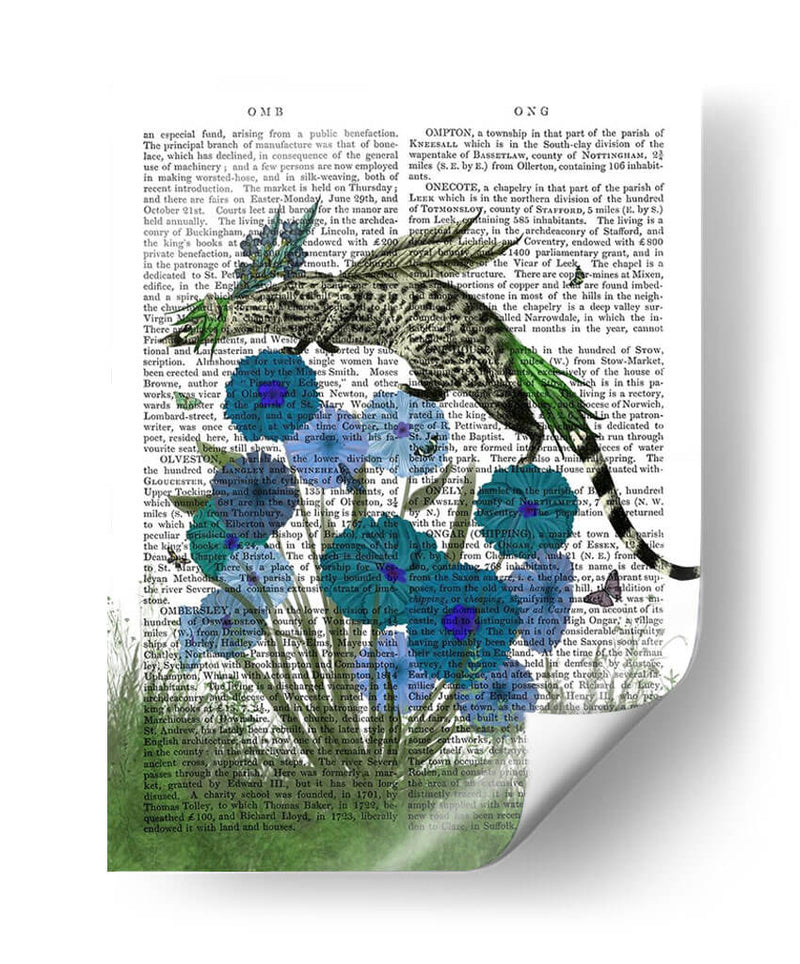 Genet En Flores Azules - Fab Funky | Cuadro decorativo de Canvas Lab
