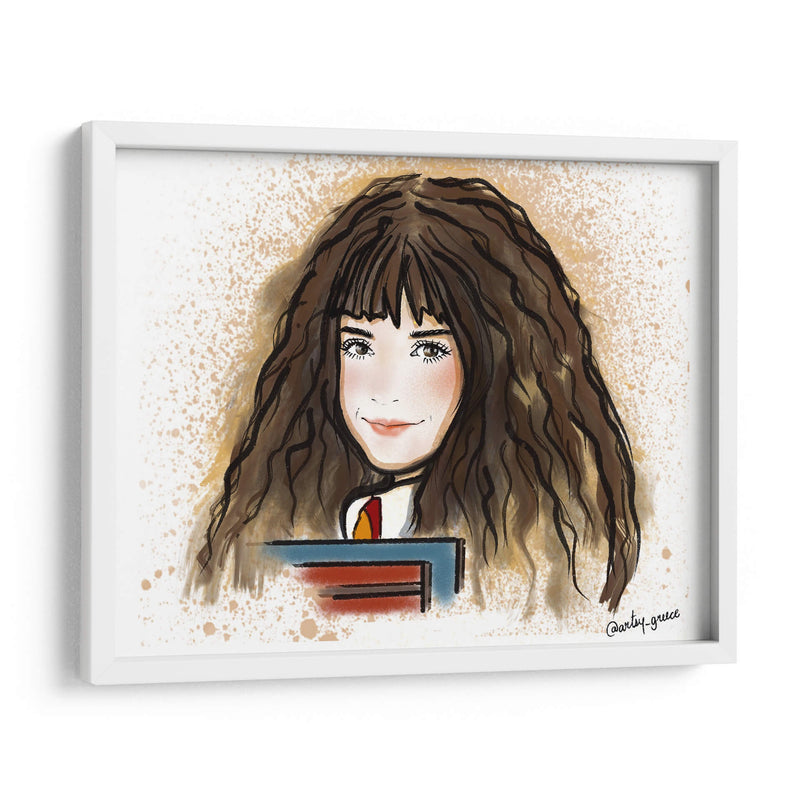 Hermione Granger con libro - Artsy Greece | Cuadro decorativo de Canvas Lab