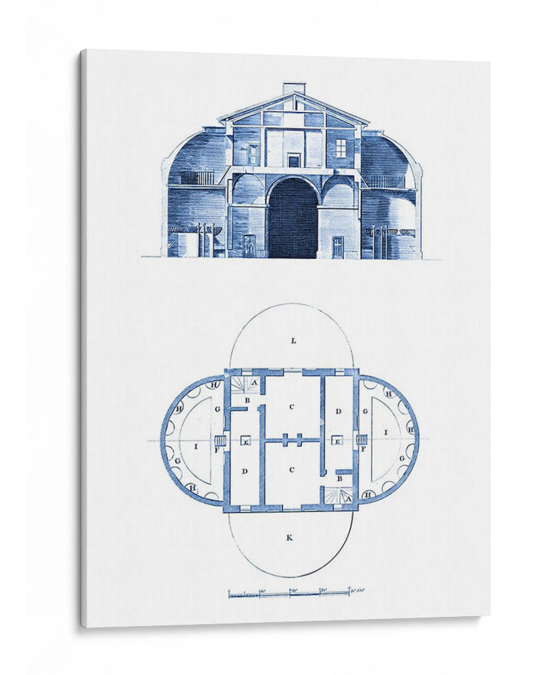 Plano De Arquitectura Personalizado V - Gould | Cuadro decorativo de Canvas Lab