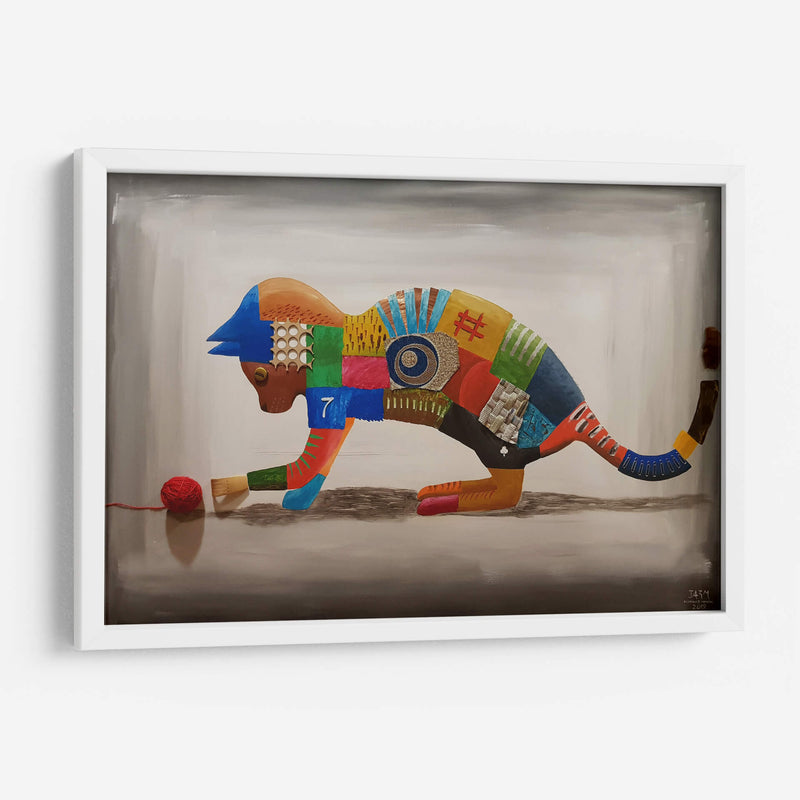 Gato jugando - Rodríguez Marconi | Cuadro decorativo de Canvas Lab